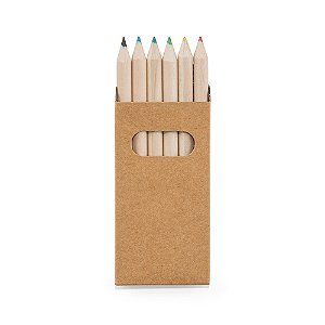 100 Caixas de Cartão Personalizadas com 6 Mini Lápis de Cor Personalização Já Inclusa!