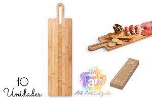 Tábuas de Frios em Bambu Personalizadas - Personalização Já Inclusa! Mínimo 10 Unidades
