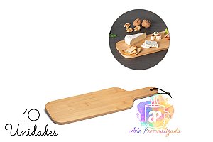 Tábuas de Aperitivos em Bambu Personalizadas - Personalização Já Inclusa! Mínimo 10 Unidades