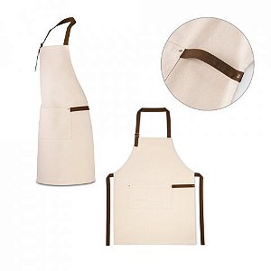 Avental Personalizado 100% Algodão - Personalização Já Inclusa! Mínimo 10 Unidades