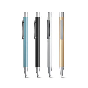 Canetas Personalizadas Esferográficas em Alumínio Mate (Diversas Cores!) Personalização Já Inclusa! Mínimo 100 Unidades