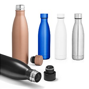 Garrafa Térmica em Aço Inox Personalizada 500 mL - Mínimo 10 Unidades