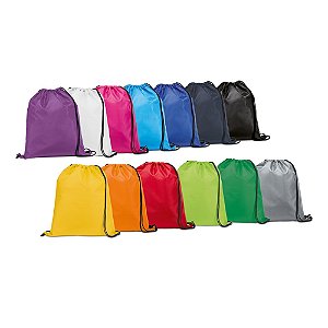 Sacochila Colorida em 210D Personalizada - Mínimo 10 Unidades