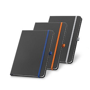 Caderno A6 Personalizado em Couro Sintético com Folhas Pautadas - Mínimo 10 Unidades