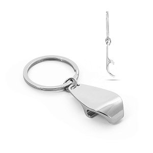 Chaveiro Personalizado Abridor em Metal - Mínimo 10 Unidades