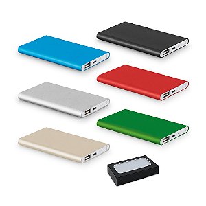 Bateria Portátil Personalizada Slim em Alumínio 4.000 mAh - Mínimo 10 Unidades