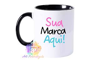 Caneca Personalizada Colorida Porcelana 325ml (Diversas Cores!) Personalização Já Inclusa!