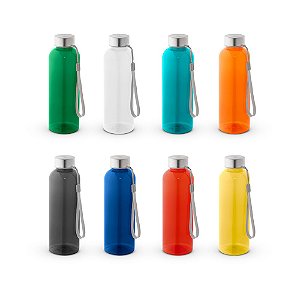 Squeeze em rPET Personalizado 100% reciclado e tampa em aço inox 580 mL - Mínimo 10 Unidades