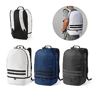 Mochila personalizada em 290T poliéster reciclado em sarja com forro em 210D poliéster reciclado - Mínimo 10 Unidades