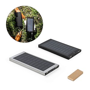 Bateria portátil personalizada em alumínio 100% reciclado 8.000 mAh - Mínimo 10 Unidades