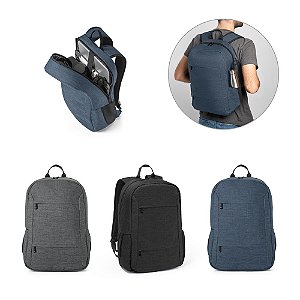 Mochila personalizada para notebook portátil em 300D poliéster reciclado (100% rPET) 15.6" - Mínimo 10 Unidades