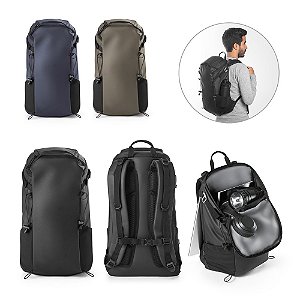Mochila Hiking personalizada com revestimento à prova de água em 600D poliéster reciclado e 210D poliéster reciclado 14" - Mínimo 10 Unidades