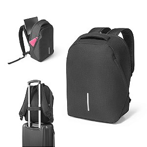 Mochila personalizada com sistema antiroubo para notebook em 600D e ripstop 15.6" - Mínimo 10 Unidades