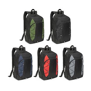 Mochila personalizada em 600D com detalhes em ripstop colorido - Mínimo 10 Unidades