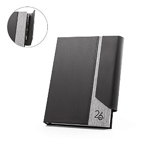 Agenda A5 personalizada em PU reciclado e 300D rPET - Mínimo 10 Unidades