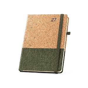 Agenda personalizada em cortiça e linho - Mínimo 10 Unidades
