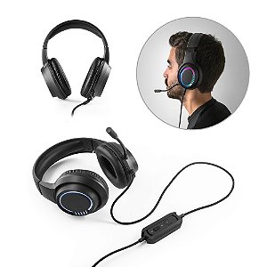 Fones de ouvido personalizado para jogos com microfone de alta qualidade incorporado com luzes RGB - Mínimo 10 Unidades