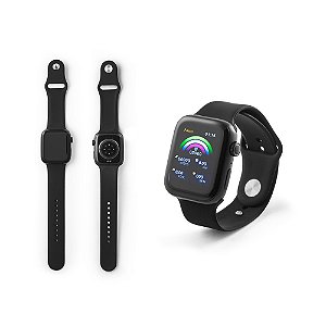 Relógio inteligente personalizado com tela IPS de 1.85 polegadas com bracelete em silicone e à prova de salpicos de água com IPX4 - Mínimo 5 Unidades