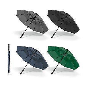 Guarda-chuva personalizado 100% poliéster reciclado 190T (100% rPET) com abertura automática - Mínimo 10 Unidades