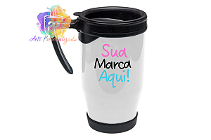 Caneca Semi Térmica Personalizada Alumínio 500ml (Diversas Cores!) Personalização Já Inclusa!