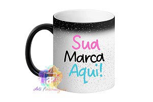 Caneca Mágica Glitter Personalizada 325ml (Diversas Cores!) Personalização Já Inclusa!