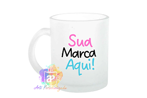 Caneca Personalizada Vidro 325ml (Diversas Texturas) Personalização Já Inclusa!