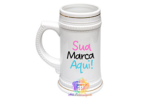 Caneca De Chopp Personalizada Viking Cerâmica 550ml (Diversas Cores!) Personalização Já Inclusa!