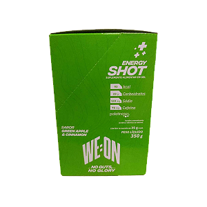 WE:ON GEL ENERGY SHOT Green Apple & Cinnamon (CAIXA C/10)