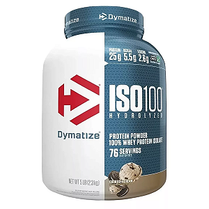 ISO100 Whey Isolado Hidrolisado Cookies & Cream 5,0lbs 2,3kg Dymatize