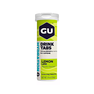 Energy Tabs Pastilha Efervecente Sabor Limonada Tubo com 12un GU Energy