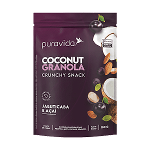 Coconut Granola Jaboticaba e Açaí (180g) Puravida