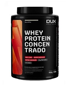 WHEY PROTEIN CONCENTRADO SABOR BAUNILHA 900G DUX NUTRITION