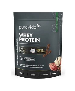 Whey Protein Isolado Sabor Língua de Gato 450g Puravida