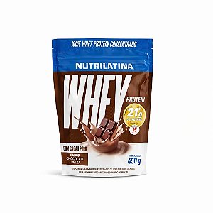 Whey Protein 100% Concentrada Chocolate 450g Nutrilatina