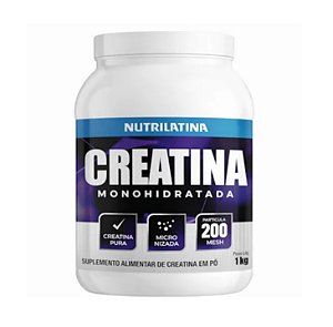 Creatina Monohidratada e Micronizada 1kg Nutrilatina