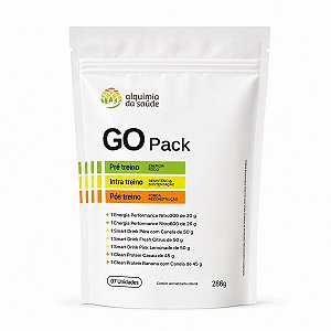 GO Pack 7 Sachês Sortidos Pré, Intra e Pós Treino Alquimia da Saúde