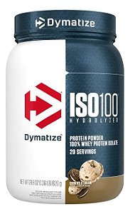 ISO100 Whey Isolado Hidrolisado Cookies & Cream 1,36lbs 620g Dymatize