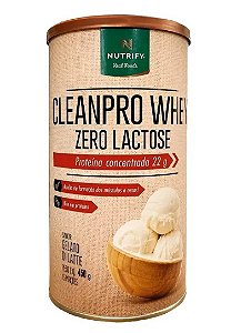 Cleanpro Whey Zero Lactose 450g Gelato Di Latte Nutrify