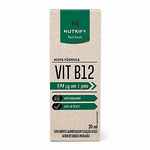 Vitamina B12 Gotas 20ml Limão e Morango Nutrify
