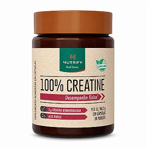 Creatine 100% Monohidratada 120 Cápsulas Nutrify