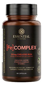 Fe Complex Ferro Cobre Vit B Vit C 90 Caps Essential Nutrition