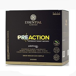 Pre Action 20 Sachês Abacaxi Com Hortelã Essential Nutrition