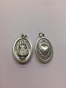 Medalha Italiana Menino Jesus de Praga / Coração (8327)
