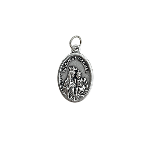 Medalha Italiana Sagrado Coração de Jesus / N. Sra. do Carmo (8327)