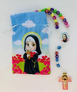 Terço Santa Rita e Saquinho - Infantil (3697)