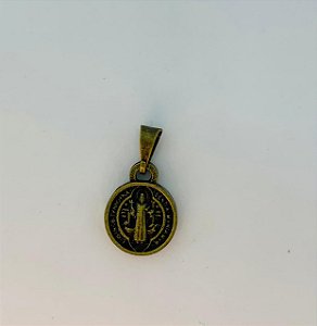 Medalha de São Bento 10 mm Ouro Velho (5157)