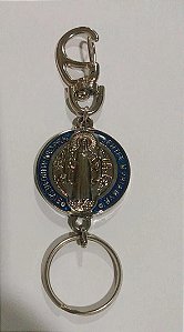 Chaveiro Medalha de São Bento (30 mm) - Níquel (7132)
