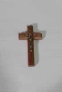 Cruz São Bento Adesiva 9 cm Ouro Velho (5370)