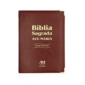 Bíblia Sagrada Ave-Maria Letra Grande Marrom