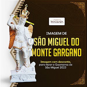 Imagem São Miguel 25 cm Glorioso  Pó de Mármore | Quem como Deus - Instituto Hesed (8603)
